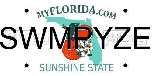 SWMPYZE Florida License Plate