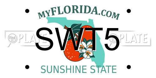 SWT5 Florida License Plate