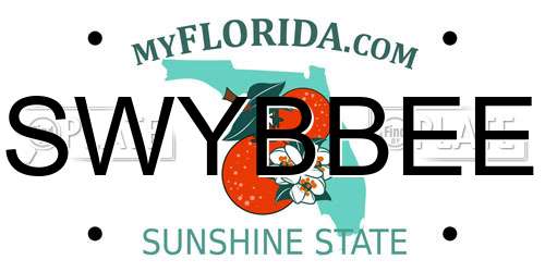 SWYBBEE Florida License Plate