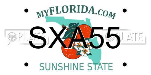 SXA55 Florida License Plate