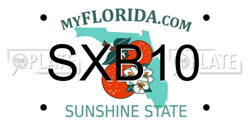 SXB10 Florida License Plate