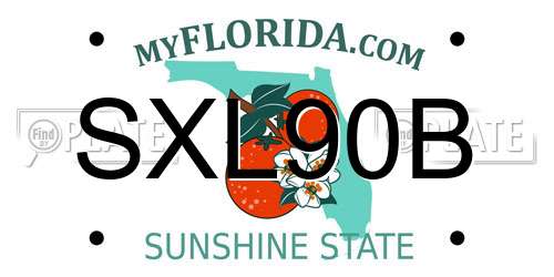 SXL90B Florida License Plate