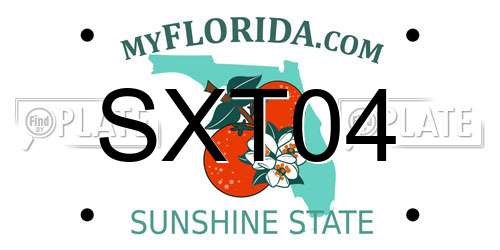 SXT04 Florida License Plate