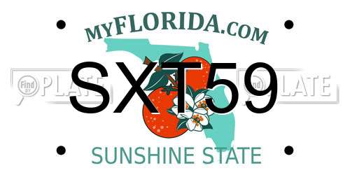 SXT59 Florida License Plate
