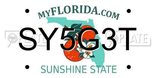 SY5G3T Florida License Plate