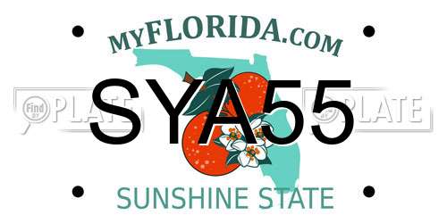 SYA55 Florida License Plate