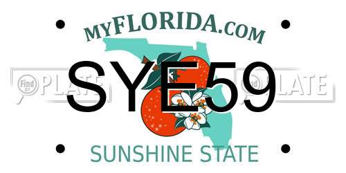 SYE59 Florida License Plate
