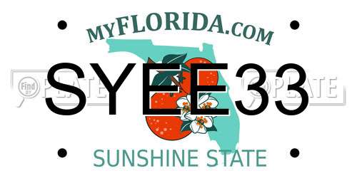 SYEE33 Florida License Plate
