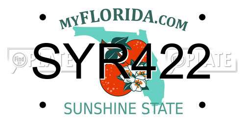 SYR422 Florida License Plate
