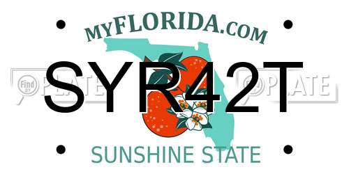 SYR42T Florida License Plate