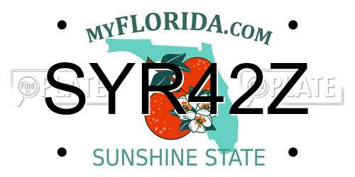 SYR42Z Florida License Plate