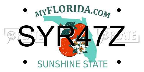 SYR47Z Florida License Plate