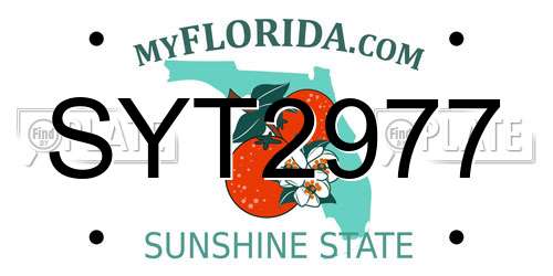 SYT2977 Florida License Plate