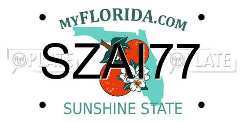 SZAI77 Florida License Plate