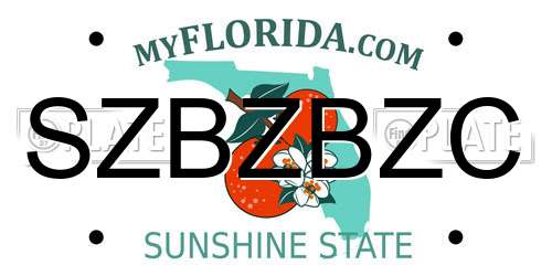SZBZBZC Florida License Plate