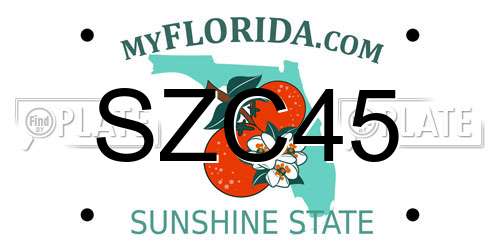 SZC45 Florida License Plate