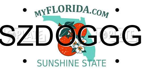 SZDOGGG Florida License Plate