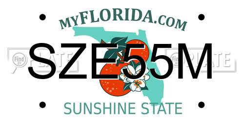 SZE55M Florida License Plate