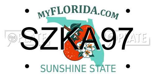 SZKA97 Florida License Plate