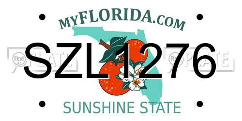 SZL1276 Florida License Plate