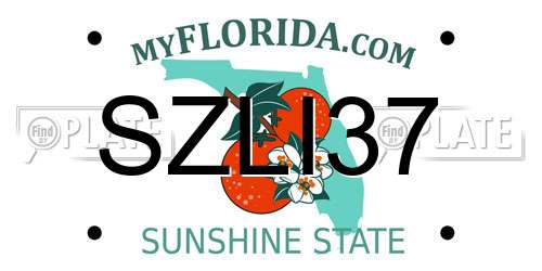 SZLI37 Florida License Plate