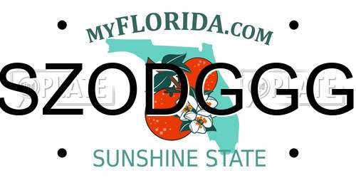 SZODGGG Florida License Plate