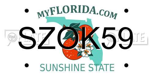 SZOK59 Florida License Plate