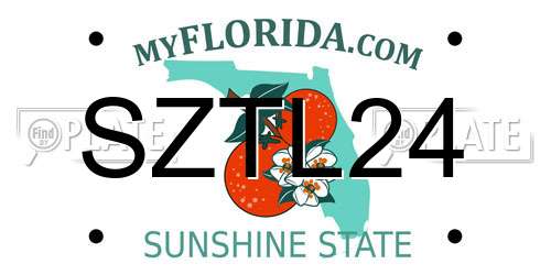 SZTL24 Florida License Plate