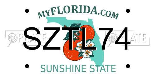 SZTL74 Florida License Plate