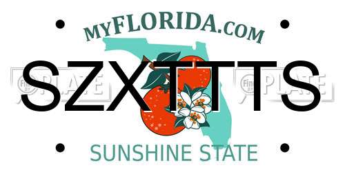 SZXTTTS Florida License Plate