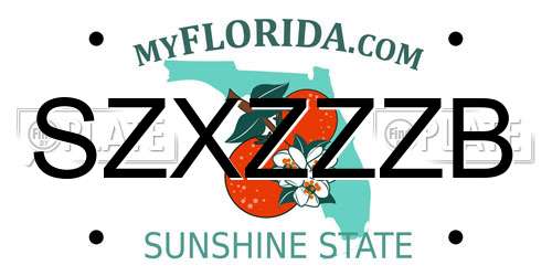 SZXZZZB Florida License Plate