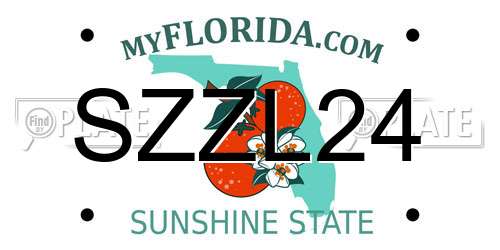 SZZL24 Florida License Plate