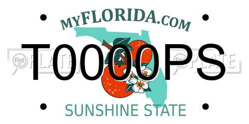 T0000PS Florida License Plate