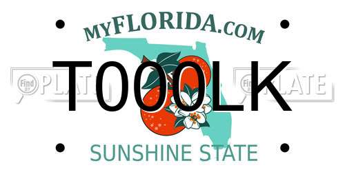 T000LK Florida License Plate