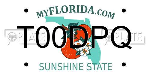 T00DPQ Florida License Plate