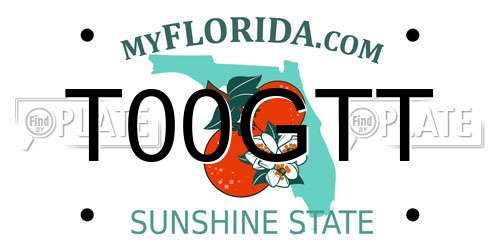 T00GTT Florida License Plate