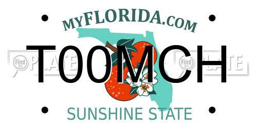 T00MCH Florida License Plate
