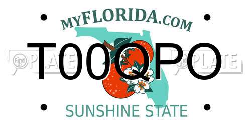 T00QPO Florida License Plate
