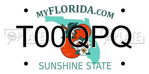 T00QPQ Florida License Plate