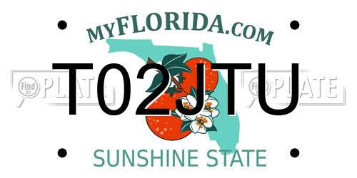 T02JTU Florida License Plate
