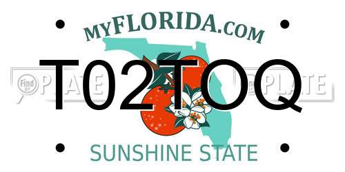 T02TOQ Florida License Plate