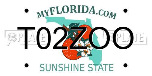 T02ZOO Florida License Plate
