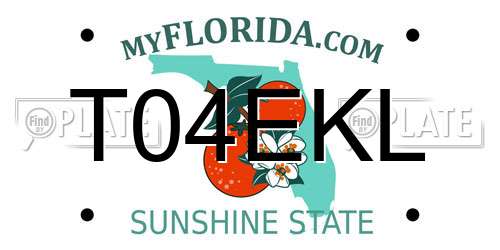 T04EKL Florida License Plate