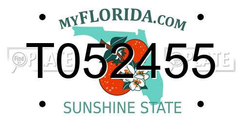 T052455 Florida License Plate