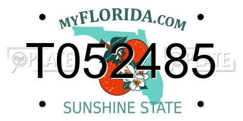 T052485 Florida License Plate