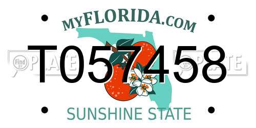 T057458 Florida License Plate