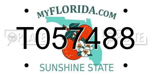 T057488 Florida License Plate