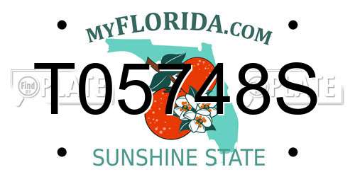 T05748S Florida License Plate