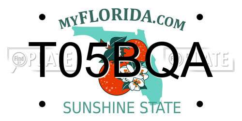 T05BQA Florida License Plate