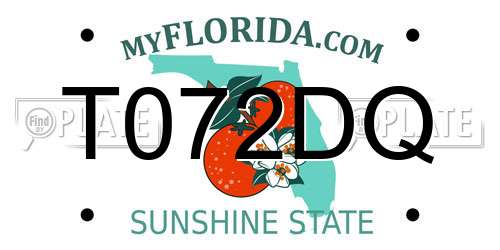 T072DQ Florida License Plate